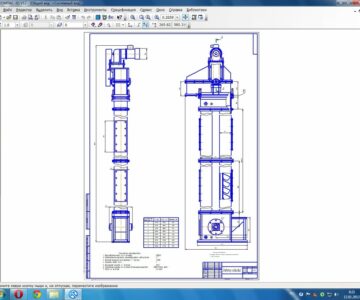 Чертеж Чертеж ковшового элеватора
