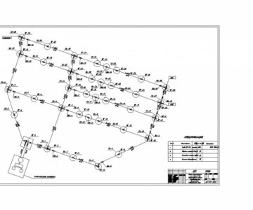 Чертеж Деталировка системы водоснабжения по населенному пункту