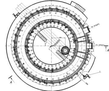 Чертеж Чертеж кольцевой нагревательной печи