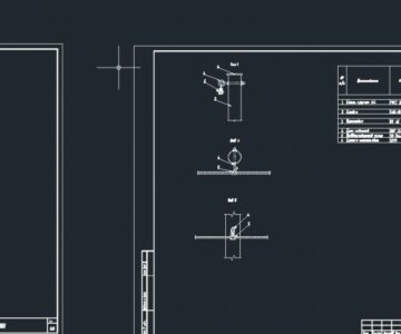 Чертеж Промежуточная опора с арматурой ENSTO