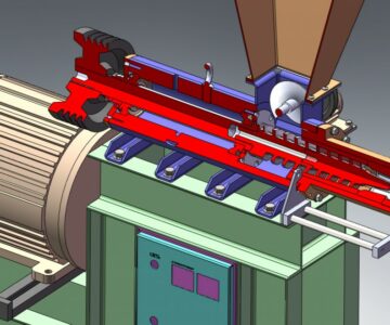 3D модель 3D сборочная модель установки брикетирования биомассы.