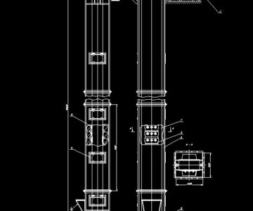 Чертеж Чертеж нории (ковшевой элеватор)