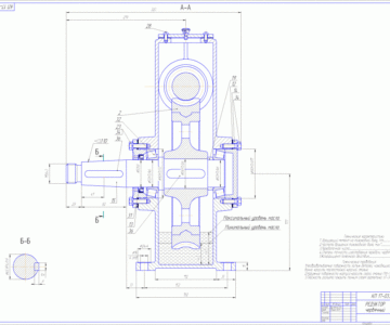 Чертеж Червячный редуктор uр=25