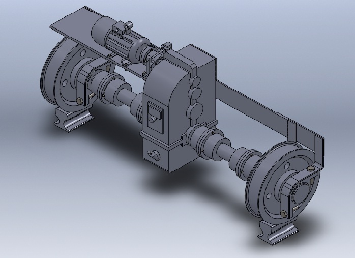 3D модель Механизм передвижения тележки мостового крана