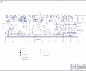 Чертеж План центральной ремонтной мастерской 75 тракторов