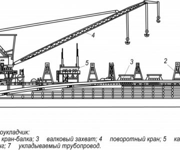 Чертеж Судно-трубоукладчик