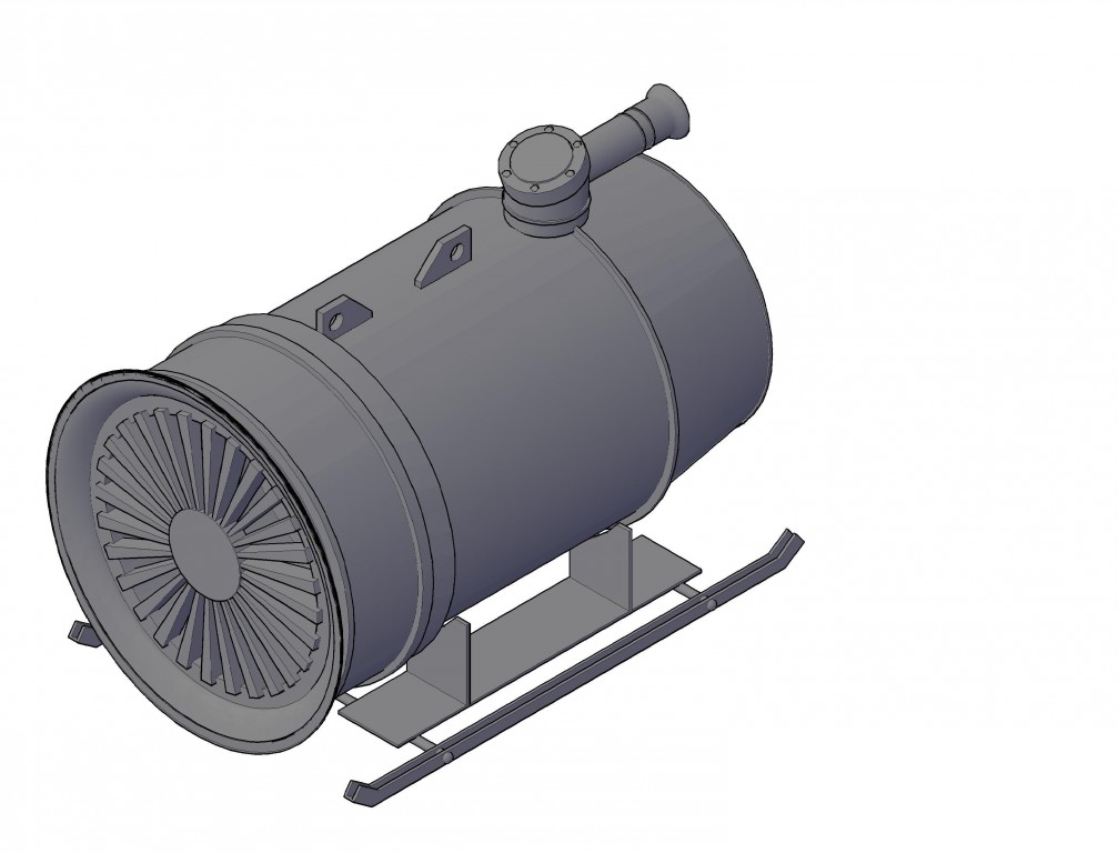 3D модель Вентилятор местного проветривания ВМ-6 (рудничный)