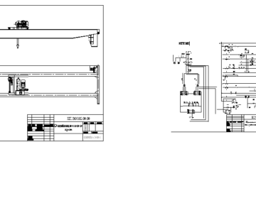 Чертеж Мостовой кран общий вид и схема электрическая
