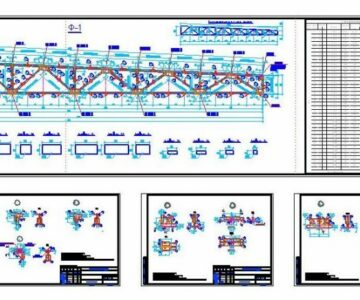 Чертеж Чертежи металлической фермы. Стадия - КМД.
