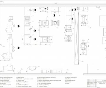 Чертеж Агрегатно-механическое отделение СТО