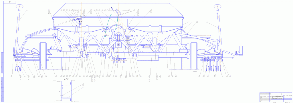 Чертеж Пневматическая сеялка