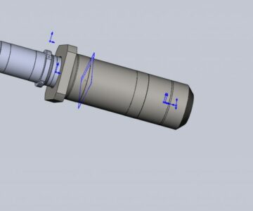 3D модель Цилиндр Главный боковой гидравлического ковочного пресса усилием 100МН