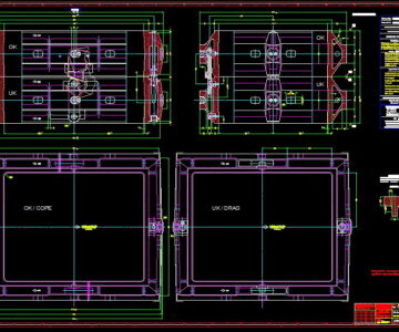 Чертеж Опоки для формовочной линии HWS DAFM-SD чертёж