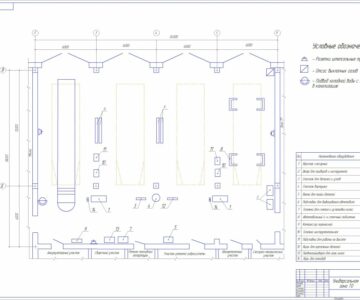 Чертеж Курсовой проект "Проектирование универсальной зоны ТО АТП"