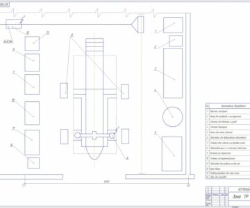 Чертеж Курсовой проект "Проектирование зоны ТР АТП"