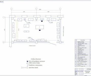 Чертеж Курсовой проект "Проектирование участка по ремонту агрегатов  автомобиля АТП"