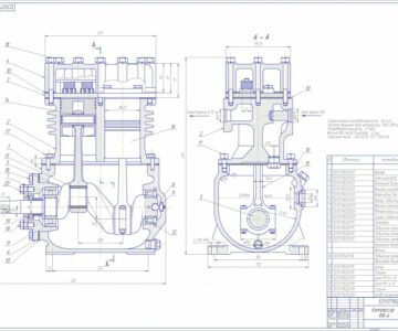 Чертеж Чертеж компрессор ФВ-6