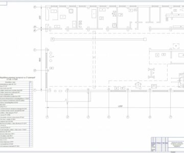 Чертеж Центральная ремонтная мастерская с размещением технологического оборудования