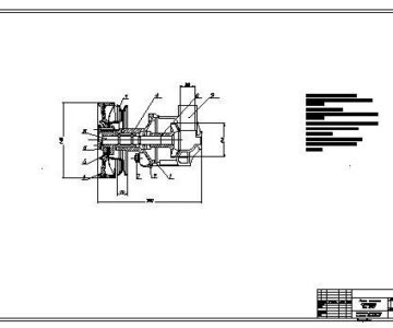 Чертеж Насос системы охлаждения ВАЗ-2107(Помпа)