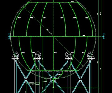 Чертеж Шаровой  резервуар