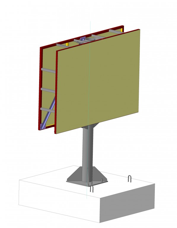 3D модель 3D Модель рекламного щита (билборда)