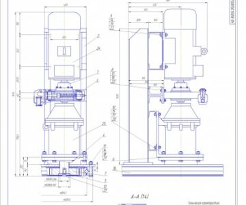 Чертеж Механизм поворота башенного крана