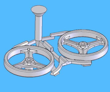 3D модель Шкив(отливка) с элементами литниковой питающей системы 3D