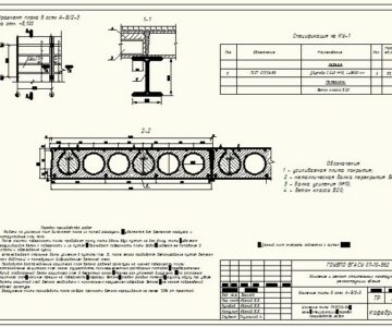 Чертеж Техническое решение по усилению многопустотной железобетонной плиты перекрытия