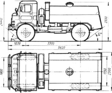 Чертеж Маслозаправщик МЗ-66