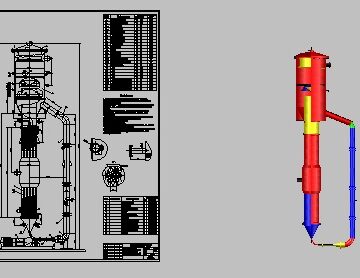 3D модель Выпарной аппарат 2D, 3D