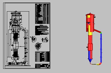 3D модель Выпарной аппарат 2D, 3D