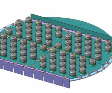 3D модель Тарелка колпачковая Ду 1600 для колонных аппаратов. 3Д модель.