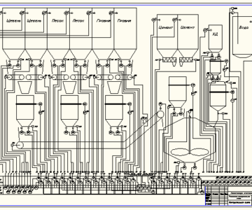 Чертеж Чертеж по автоматизации бетоносмесительного цеха