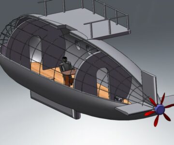 3D модель Дом-подводная лодка, 3D модель, концепция