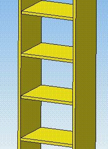 3D модель 3D модель шкаф книжный