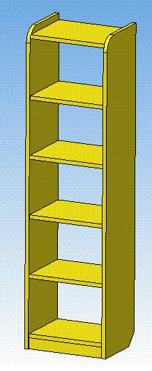 3D модель 3D модель шкаф книжный