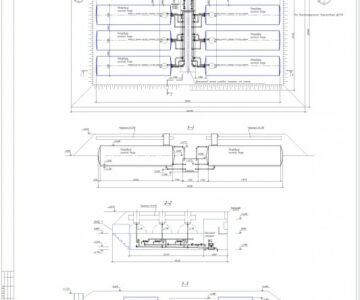 Чертеж Резервуары питьевого и противопожарного запаса воды. Насосная станция.