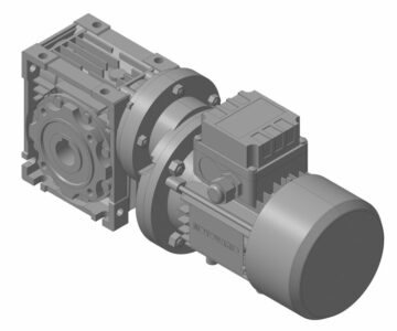 3D модель Модель мотор редуктора двухступенчатого червячно цилиндрический