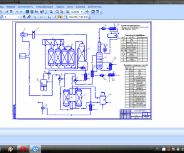 Чертеж Технологическая схема установки каталитического риформинга