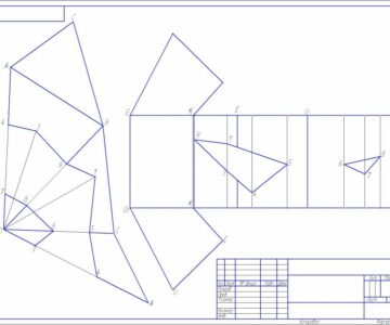 Чертеж Развертка пирамиды и призмы
