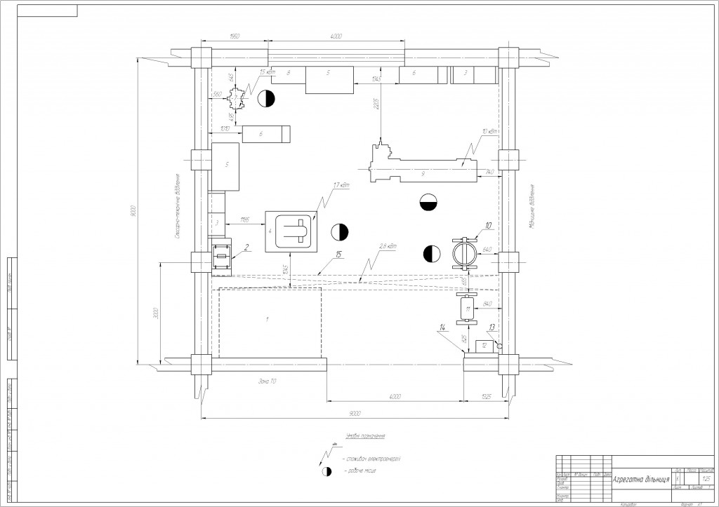 Чертеж агрегатна дільниця АТП