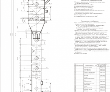 Чертеж Дегидрататор ректификационно-реакционного типа