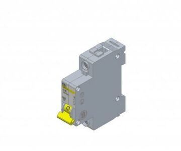 3D модель Однополюсный автомат IEC 3D