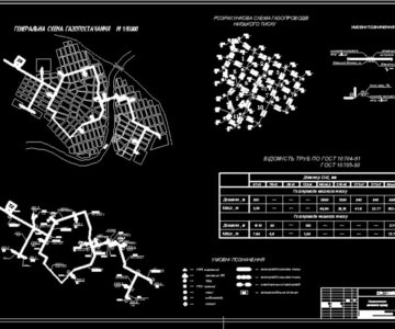 Чертеж Газоснабжение населенного пункта в Тернопольской обл.
