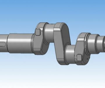 3D модель Коленчатый вал на 2 цилиндра