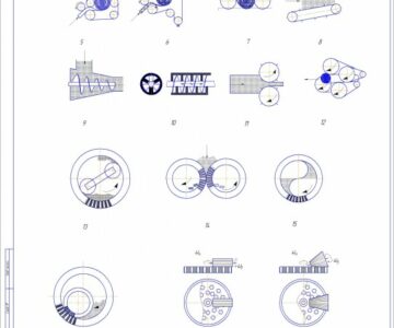 Чертеж Классификация рабочих органов брикетировщиков и грануляторов
