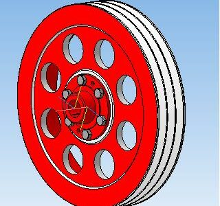 3D модель 3D модель шкива диаметром  335 мм