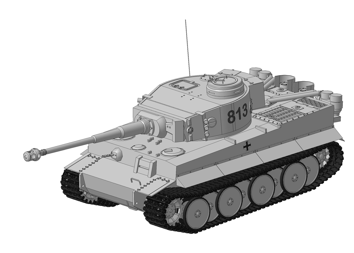 3D модель Танк Pz.VI Тигр 1 3D Модель