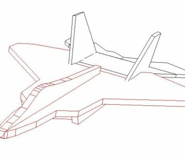 3D модель Модель истребителя F22 из пеноплекса