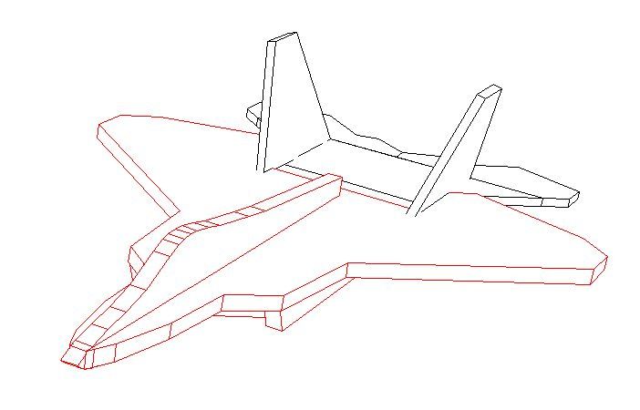 3D модель Модель истребителя F22 из пеноплекса